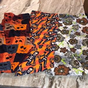 3 Pair Lula Roe Halloween TC2 Soft Leggings